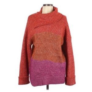 Democracy Colorblock Turtleneck Sweater S